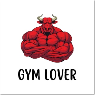 Gym lover bull classic Posters and Art